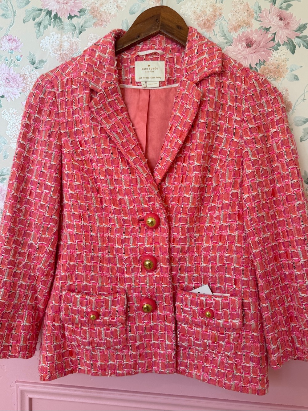 kate spade Pink Tweed Jacket